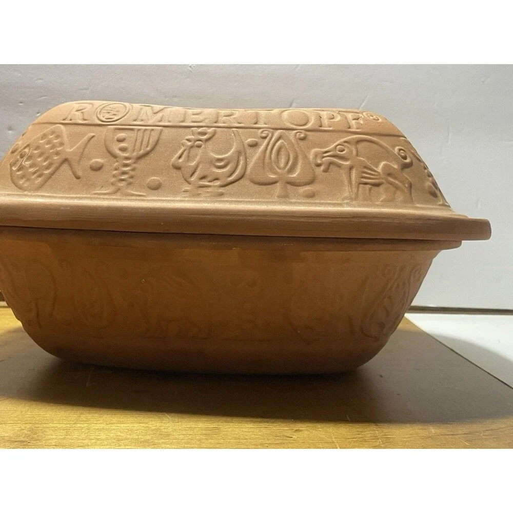 Vintage Romertopf Terra Cotta Clay Roaster Baker 111 Bax -Keramik West Germany